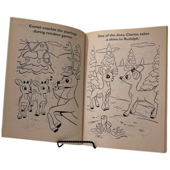 VINTAGE 90s Rudolph the Red-Nosed Reindeer Movie Book Games Bundle NWT - Picture 14 of 16